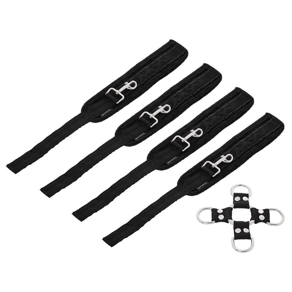 SportSheets 5 Piece Hog Tie and Cuff Set – Steel O-Ring Bondage Restraint Set > Bondage Gear > Restraints