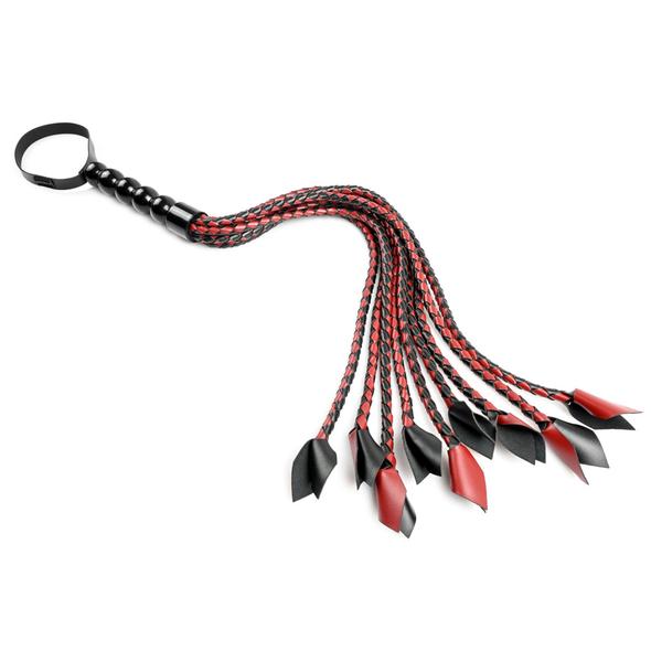 Sportsheets Saffron Braided Flogger – Faux Leather Impact Toy Secondary image