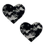 Vogue Black Lace I Heart U Nipztix Pasties Breast Petals Black > Clothes > Pasties