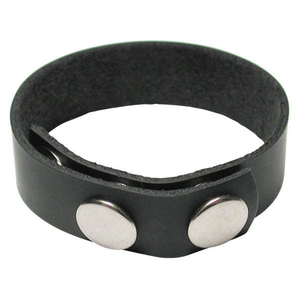 Stockroom COCK RINGS Black KinkLab 3 Snap Cock Ring -  Leather Adjustable Cock Ring 844915090578