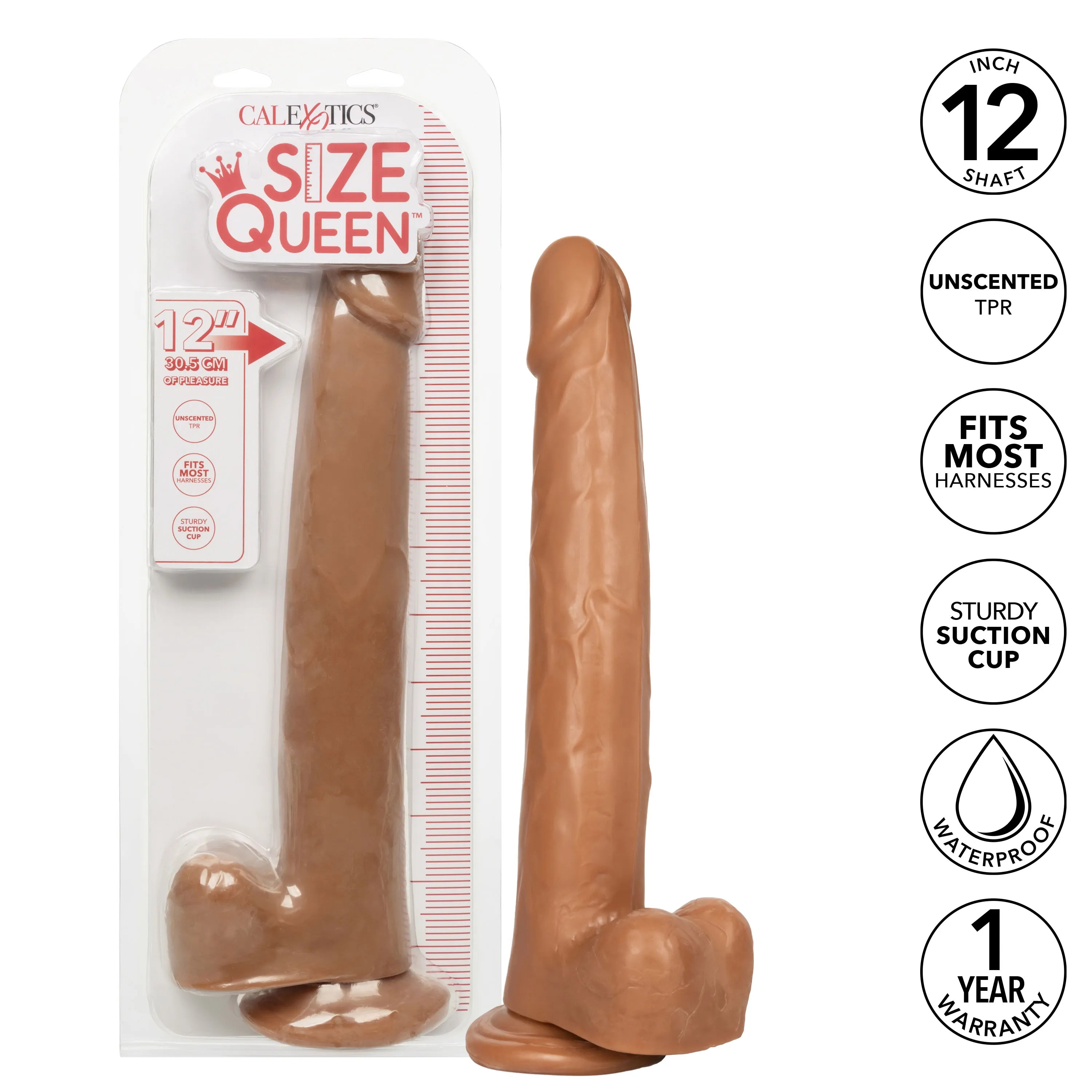 Size Queen 12 Inch Realistic Dildo – Firm 30.5 Cm Dildo > Dildos > Large Dildos