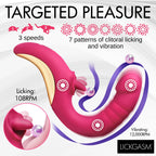 Tease and Please Thrusting and Licking Vibrator (Fuchsia) – Vibrator > Dildos > Thrusting Dildos