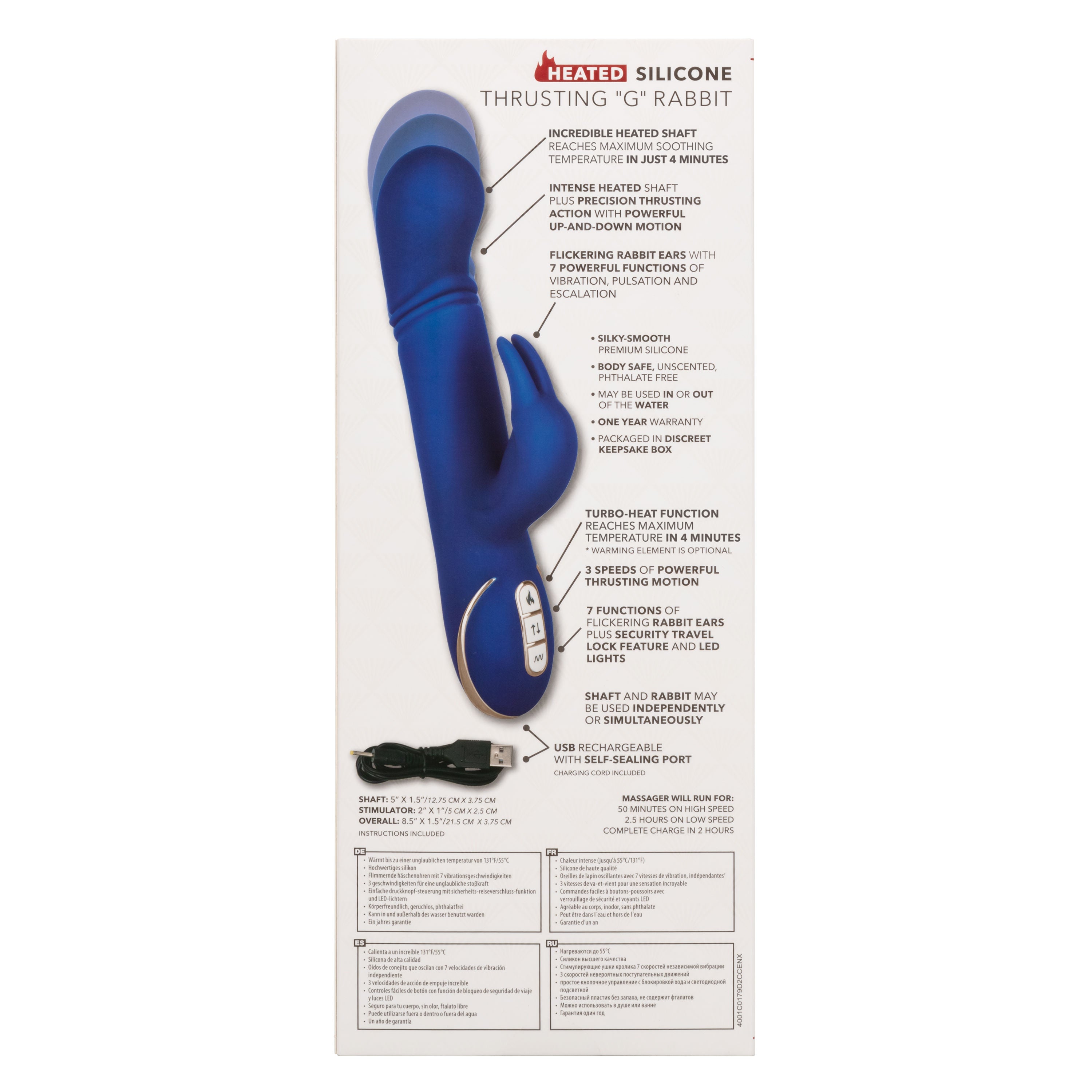 Jack Rabbit Heated Silicone Thrusting G-Spot Rabbit Vibrator VIBRATORS-RABBIT