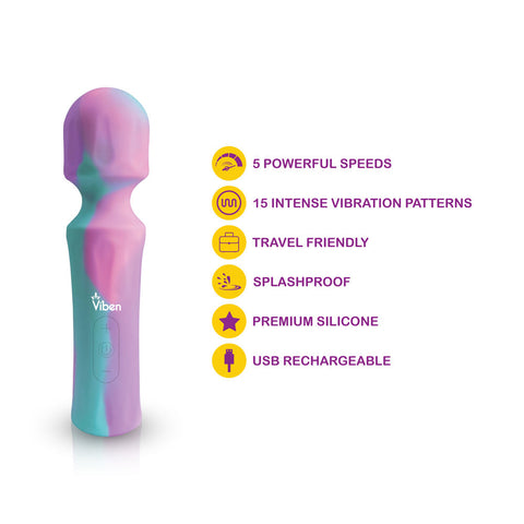 Mighty Muse Mini Massager Silicone Vibrator With 15 Modes Electric Massager