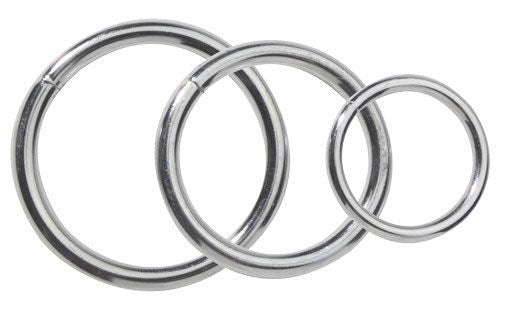Metal C Ring Set – Slim Metal Cock and Ball Rings Set 1 1/4 inch - 2 Inch > Cock Ring > Metal