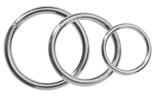 Metal C Ring Set – Slim Metal Cock and Ball Rings Set 1 1/4 inch - 2 Inch > Cock Ring > Metal
