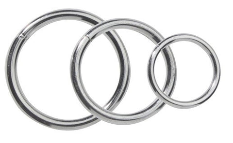 Metal C Ring Set – Slim Metal Cock and Ball Rings Set > Cock Ring > Metal