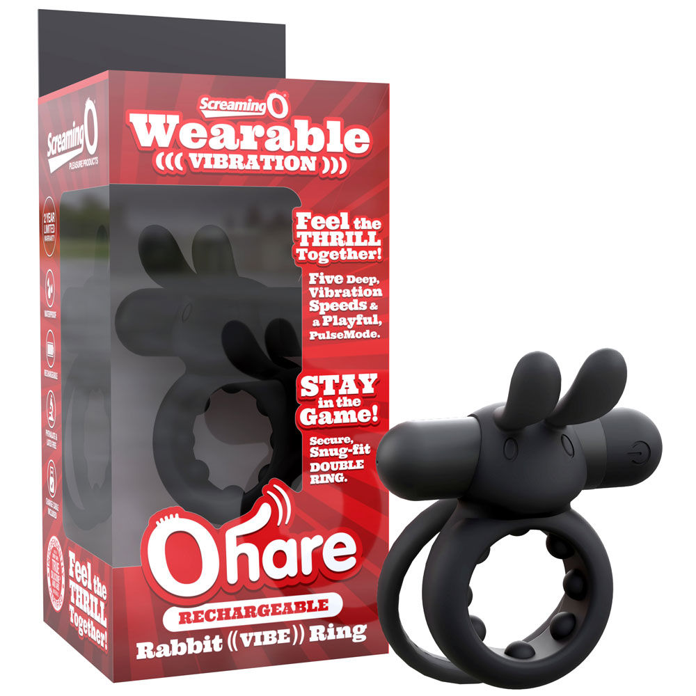 Ohare (Black | Blue | Green) – Rechargeable Silicone Rabbit Vibrating Cock Ring > Cock Ring > Vibrating