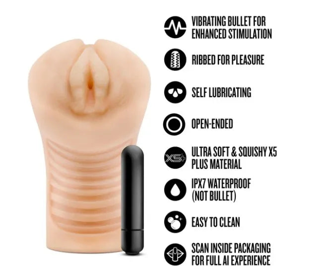 Enlust Georgia Male Masturbator with Bullet Vibrator – Premium Masturbator > Sex Toys For Men > Masturbators > Vibrating