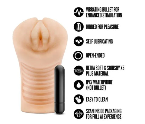Enlust Georgia Male Masturbator with Bullet Vibrator – Premium Masturbator > Sex Toys For Men > Masturbators > Vibrating