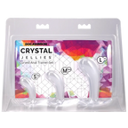 Crystal Jellies Curved Anal Trainer Set Phthalate-Free Silicone 3 Sizes Anal Plug Set Clear > Anal Range > Butt Plug Kits