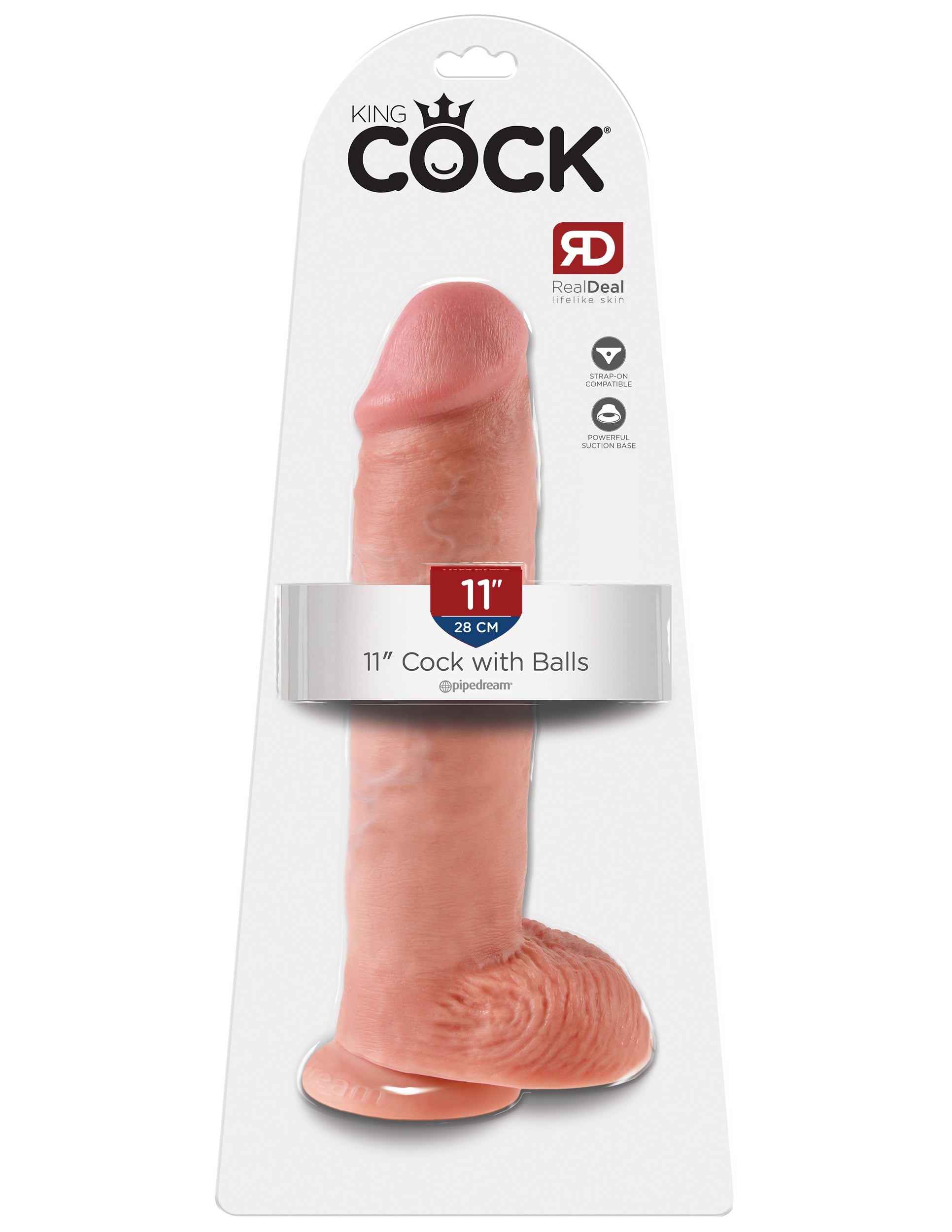 King Cock 11 Inch Lifelike Dong With Balls 28 Centimeters Silicone Dildo Secondary image