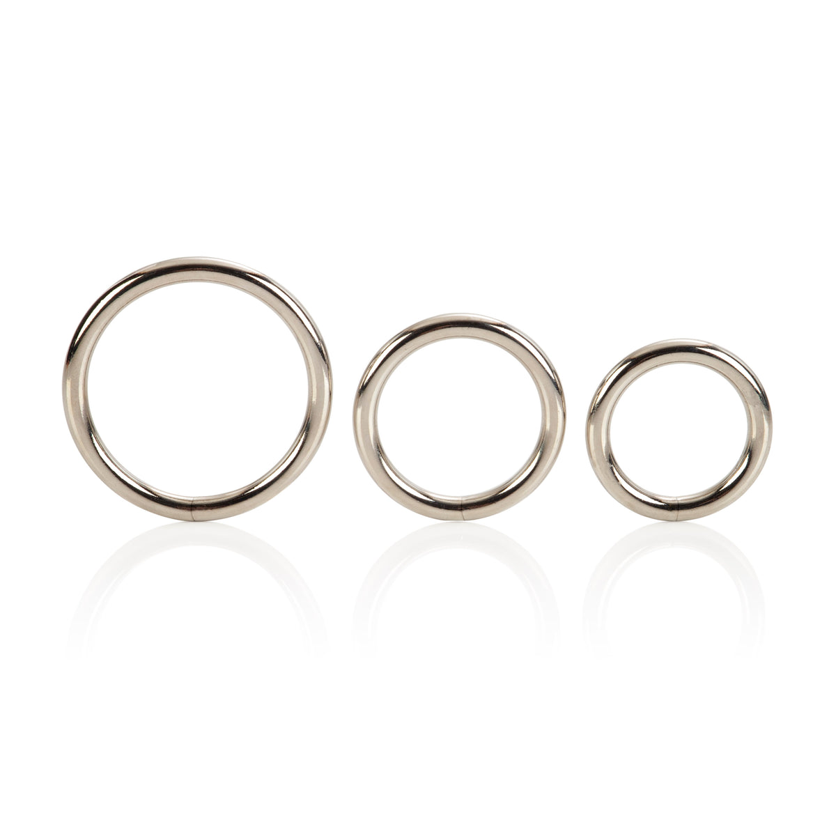 3 Piece Silver Ring Set – Cock Ring Set 3.25cm - 5cm > Cock Ring > Metal Main image