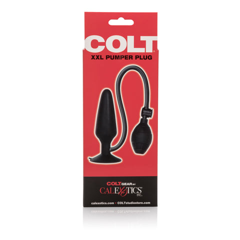 Colt XXL Pumper Plug Black Silicone Inflatable Anal Plug with Squeeze Bulb and Quick Release Valve > Anal Range > Anal Inflatables