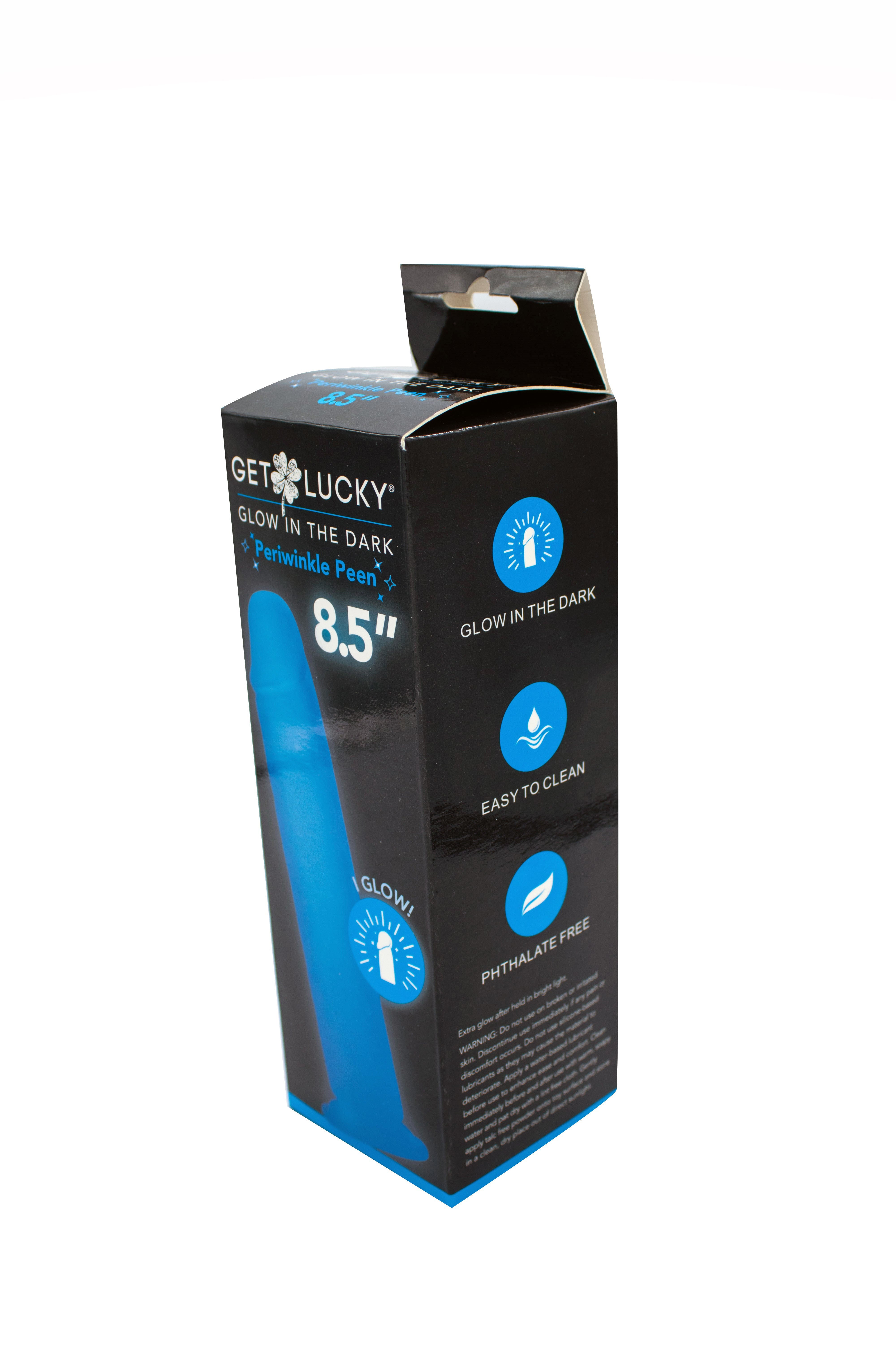 Glow In The Dark Periwinkle Dildo 8.5 Inch – Body Safe Flexible Dildo > Realistic Dildos and Vibes > Realistic Dildos