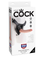 King Cock Strap-On Harness with 7 Inch Realistic Silicone Cock – 7 Inch Strap-On > Dildos > Strap On Harnesses
