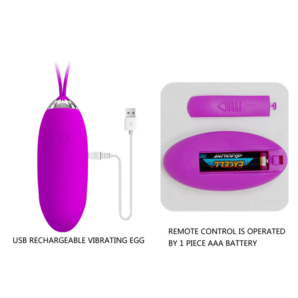 Pretty Love Julia – Multi-Speed Remote-Controlled Egg Vibrator with 12 Vibration Settings Secondary image