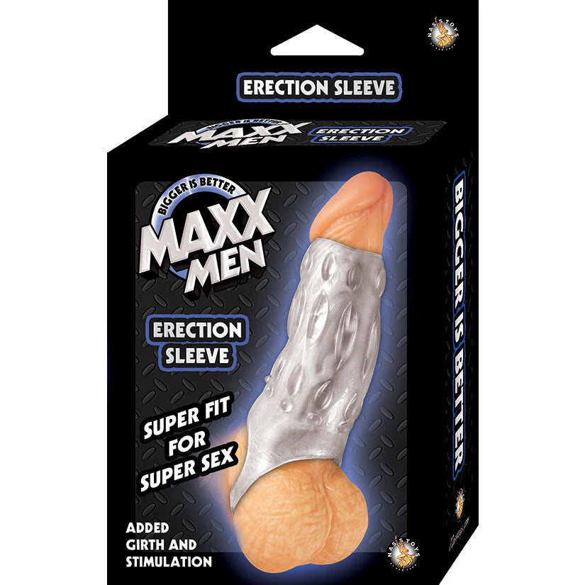 Maxx Men Erection Sleeve Ribbed Texture Extra Stimulation Enhancer Toy > Sex Toys For Men > Penis Sleeves