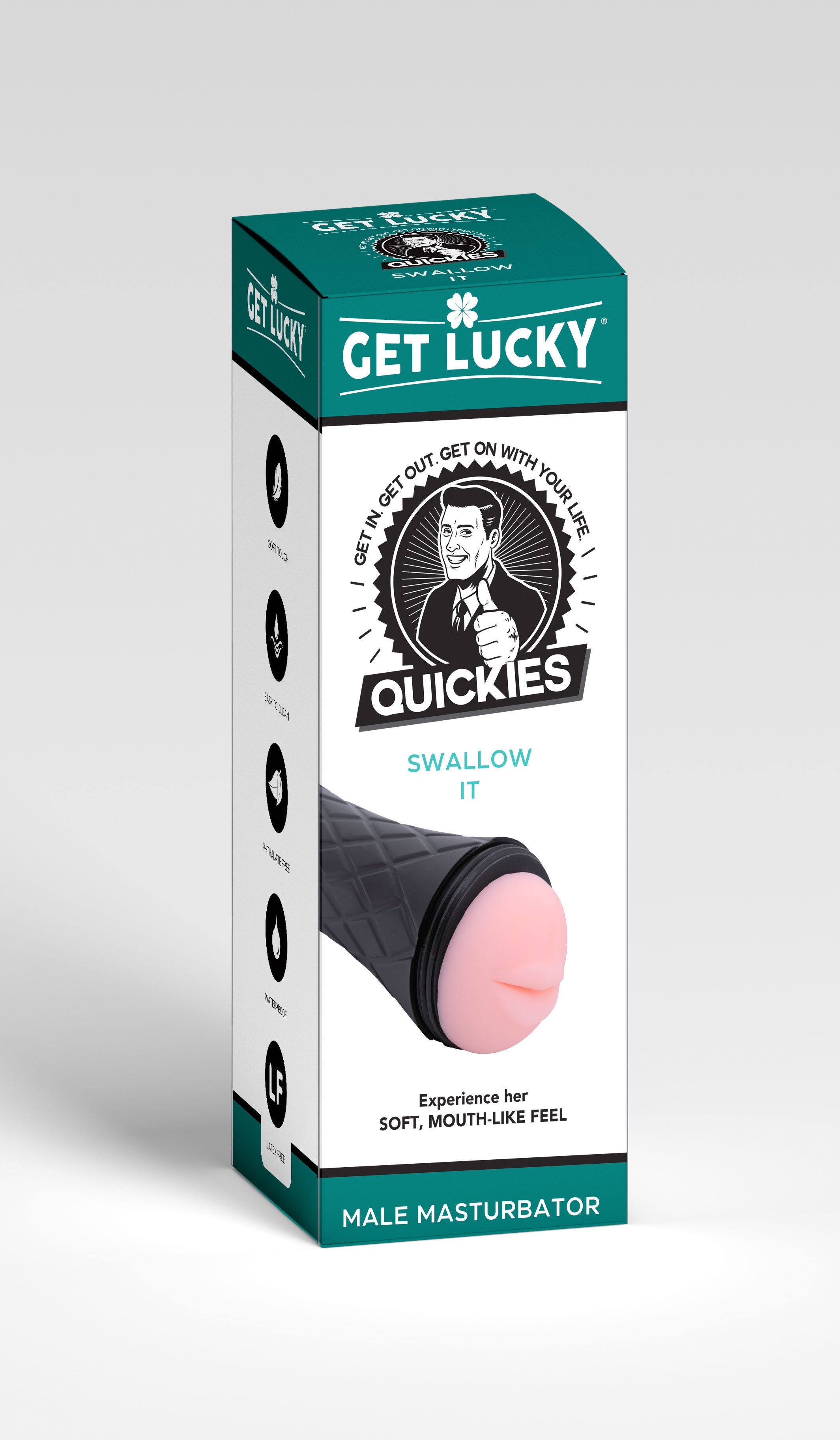 Quickies Swallow It (Ultra-Soft) Male Masturbator – Realistic Mouth Design Male Masturbator > Sex Toys For Men > Masturbators > Manual Main image