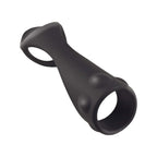 Nasstoys Enhancer Textured Cock Strap and Ball Stretcher Black – Silicone Cock Strap > Cock Ring > Sling