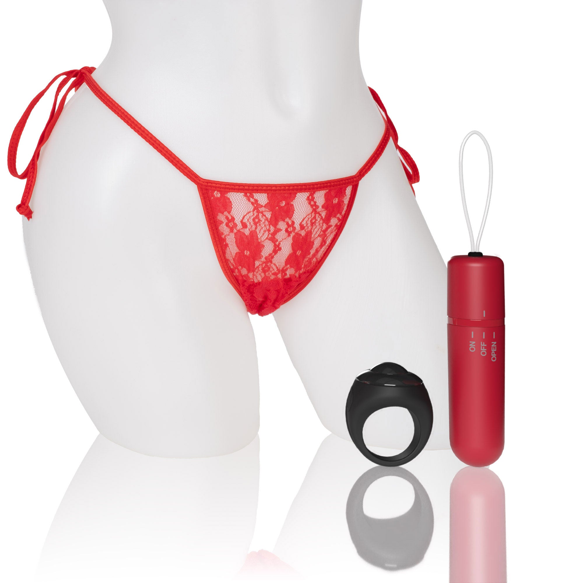 Vibrating Panty Set W/ Remote Ring 4t High Pitch Treble (Red) > Sex Toys For Ladies > Panty Vibes Main image