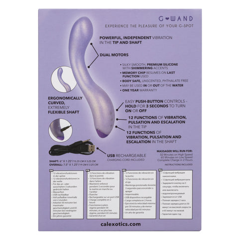 G-Love G-Wand Curved Adult Intimacy Massager with Dual Action Vibrators