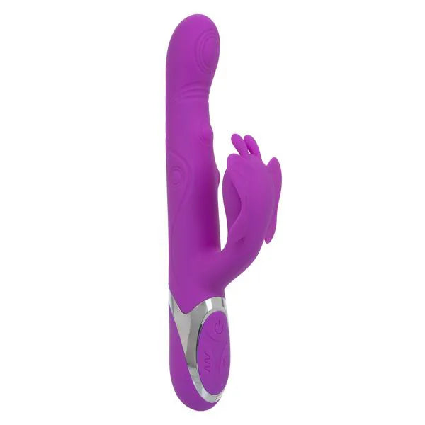 Enchanted Throbbing Butterfly Purple 9.75 Inch Triple-Motor Silicone Vibrator > Vibrators > Ladies > Rabbit