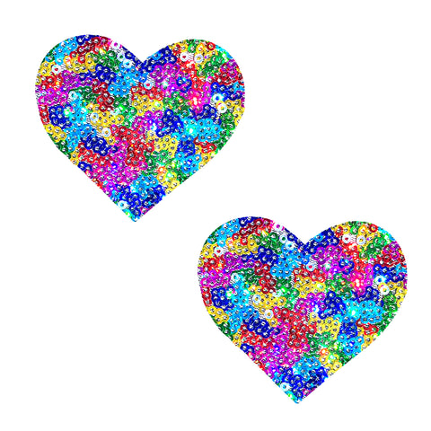 Unipoo Sparkle Multicolor Sequin Pasties for Women Lingerie Multi Pasties
