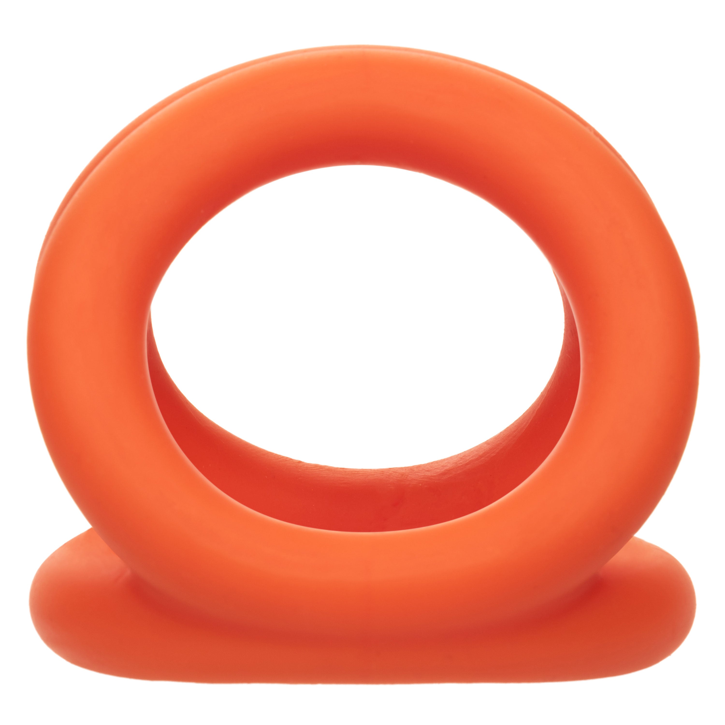 Alpha Liquid Silicone Tri-Ring Orange Ultra Stretchy Enhancer Ring COCK RINGS Sling