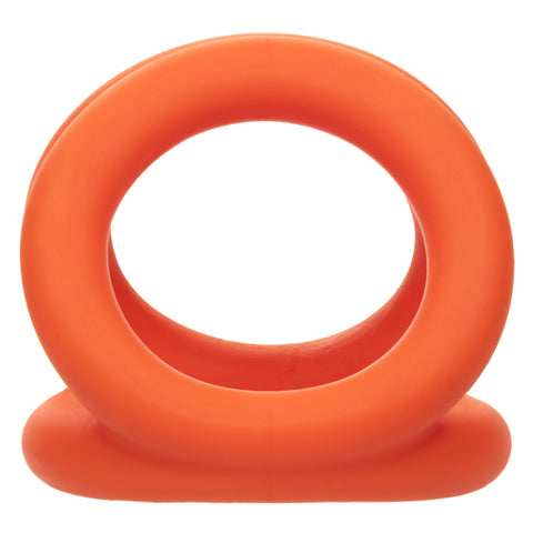 Alpha Liquid Silicone Tri-Ring Orange Ultra Stretchy Enhancer Ring COCK RINGS Sling