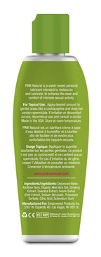 Pink Natural 4.7 Oz Water-Based Lubricant with Aloe Vera Extract > Lube > Water Based
