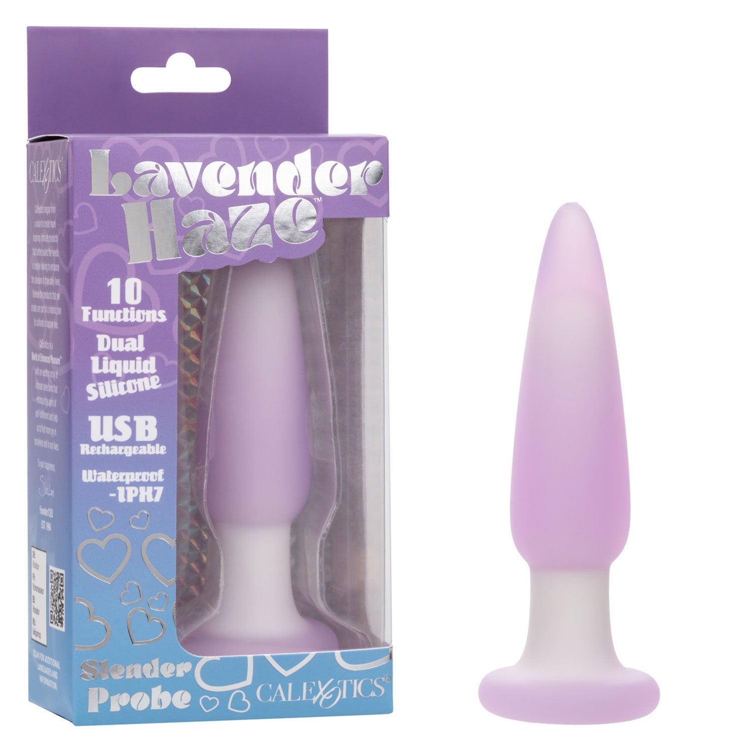 Lavender Haze Slender Probe Vibrator for Intimate Pleasure Butt Plugs - Vibrating