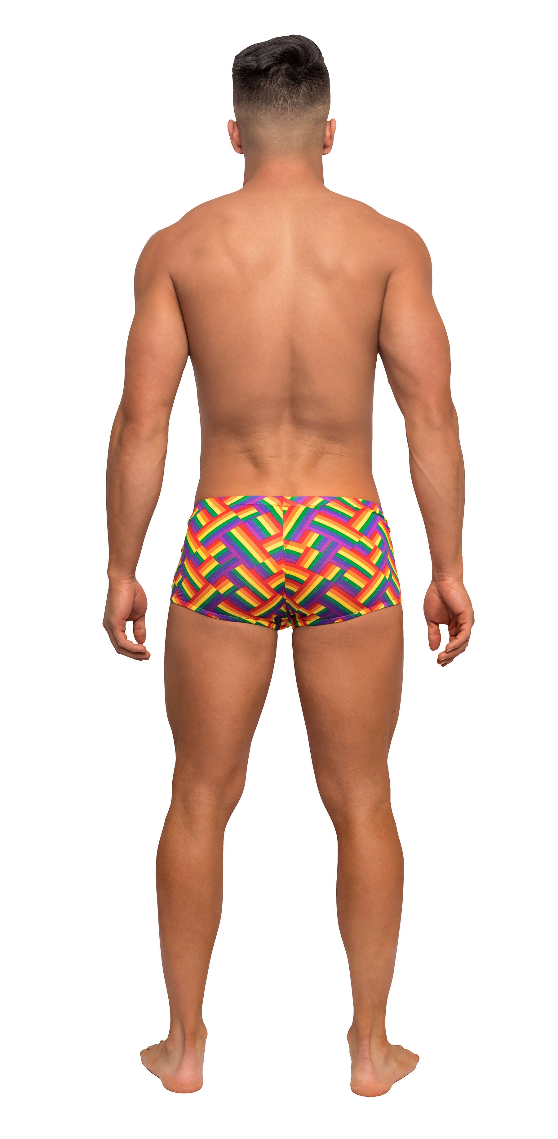 Male Power Pride Fest Mini Short Boxer Briefs Medium Size Fit Mens Trunks