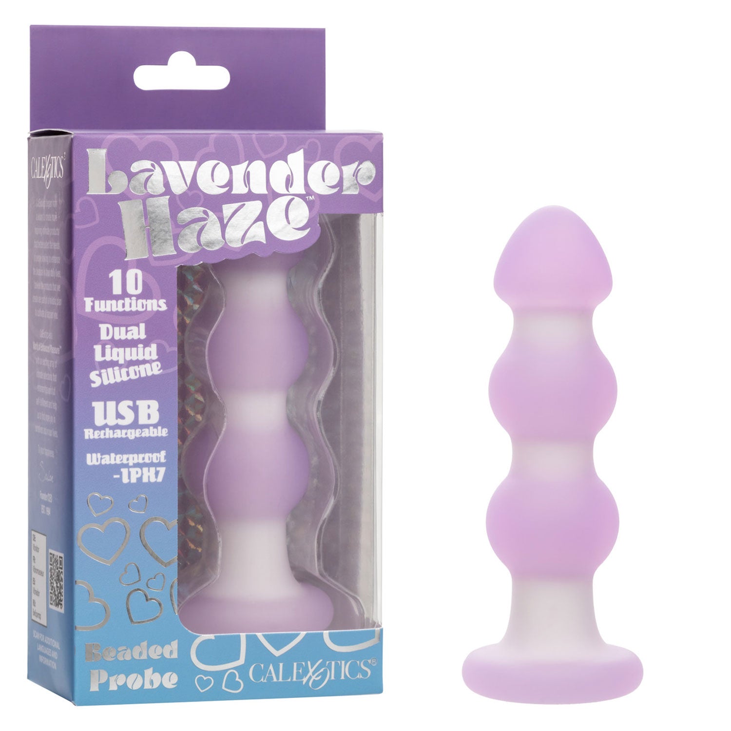 CalExotics Lavender Haze Beaded Anal Probe 4.25 Inch Textured Silicone Probe > Anal Range > Anal Beads