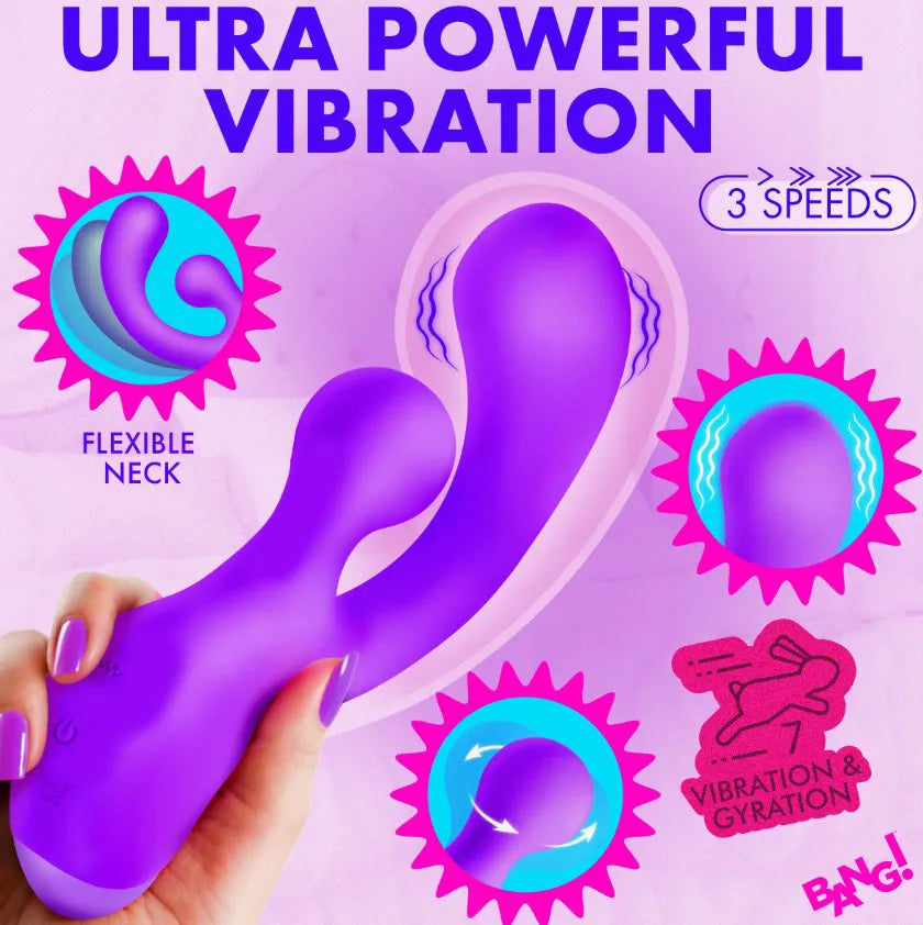 Gyro Rabbit Silicone Vibrator – Adjustable Speeds and Vibration Patterns Vibrator > Vibrators > Ladies > Rabbit
