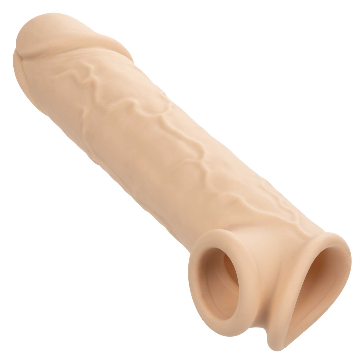 Performance Maxx Life-Like Extension 8 Inch Ivory with Scrotum Strap and Thick Sleeve > Sex Toys For Men > Penis Sleeves