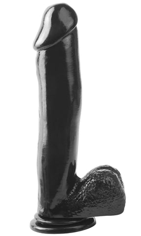Basix Rubber Works 12 Inch Dong (Light) – Suction Cup Dildo Black Dildos & Dongs