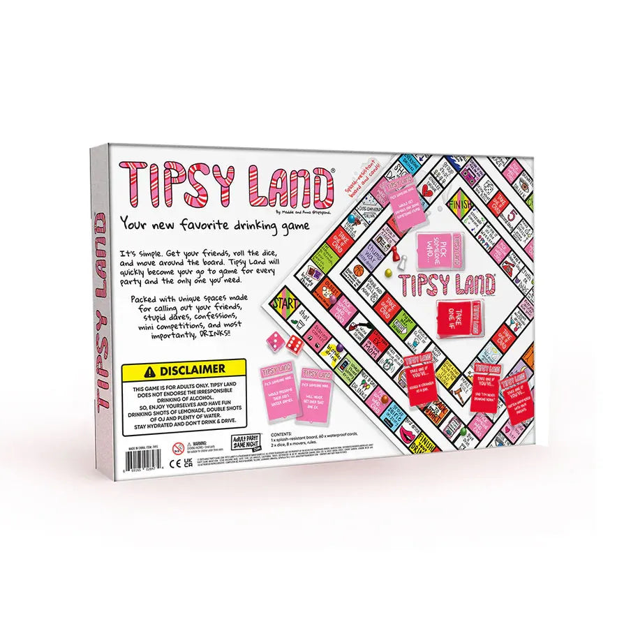 Tipsy Land – Party Drinking Board Game > Novelties > Board Games
