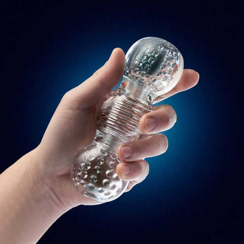 Rize Feelz (Clear) – Textured Sleeve Masturbator Clear Strokers - Manual