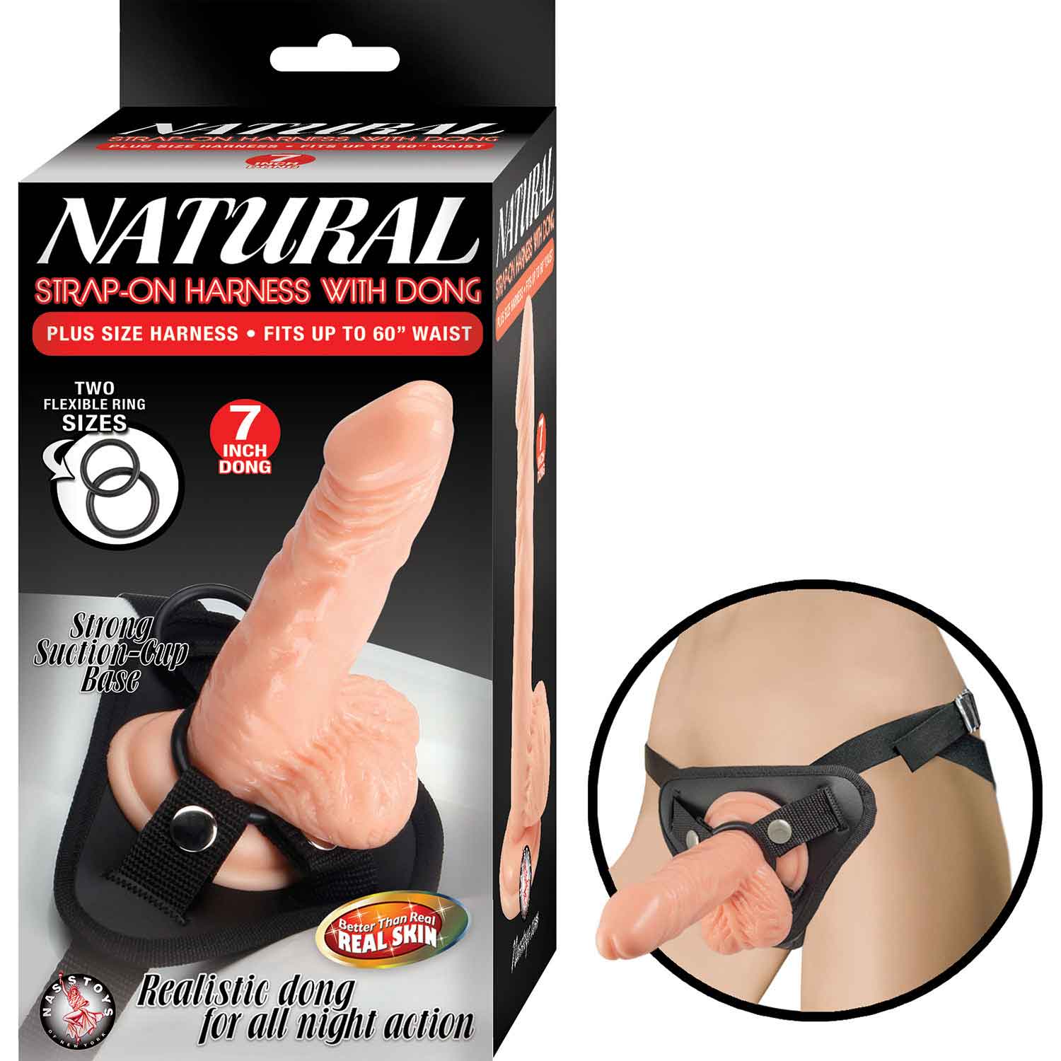 Natural Plus Size Strap-On Harness Kit with Adjustable Fit Light > Dildos > Strap On Harnesses