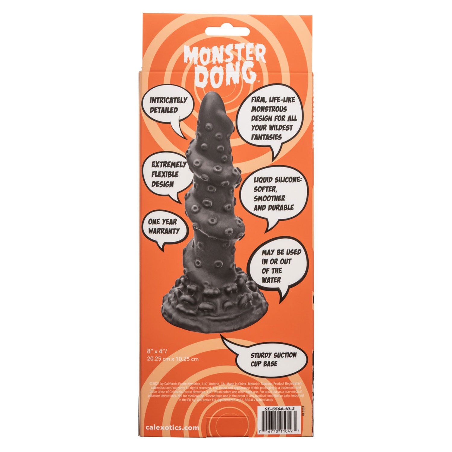 Monster Dong The Kraken 8 Inch Black Bendable Adult Dildo Toy Dongs Big