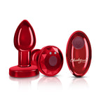 Cheeky Charms Red Vibrating Metal Butt Plug Small > Anal Range > Vibrating Butt Plugs