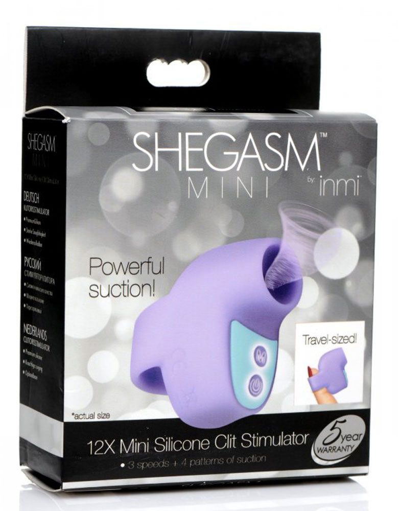 Shegasm Mini Silicone Clit Stimulator with Multiple Speeds Suction Stimulator