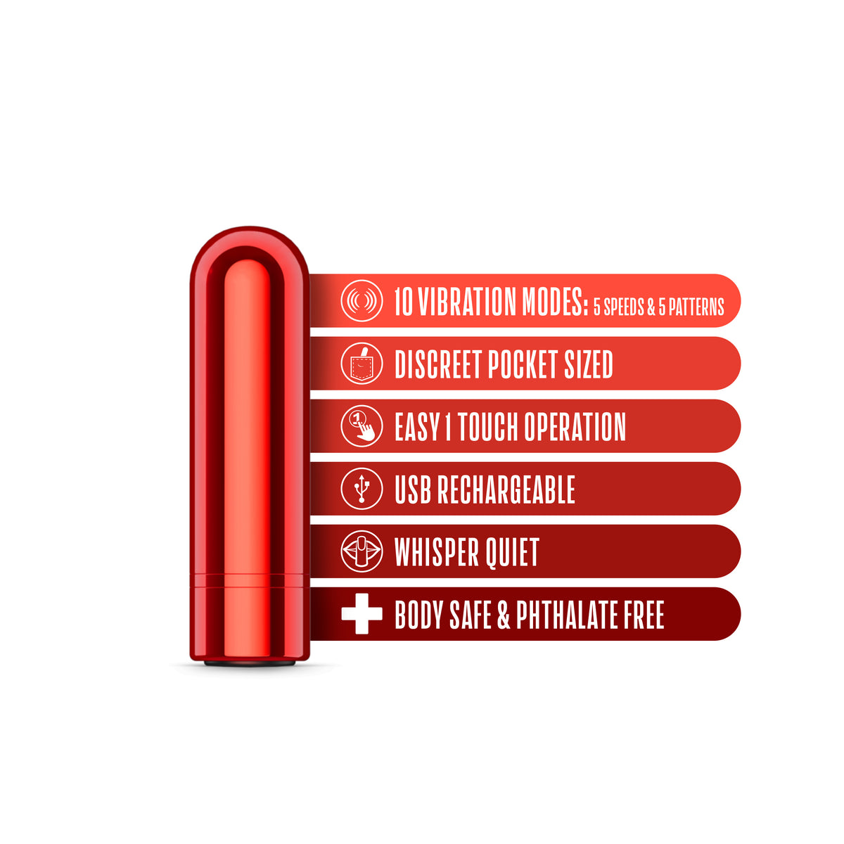 Kool Vibes Mini Bullet Cherry Red Small > Vibrators > Mini Vibrators