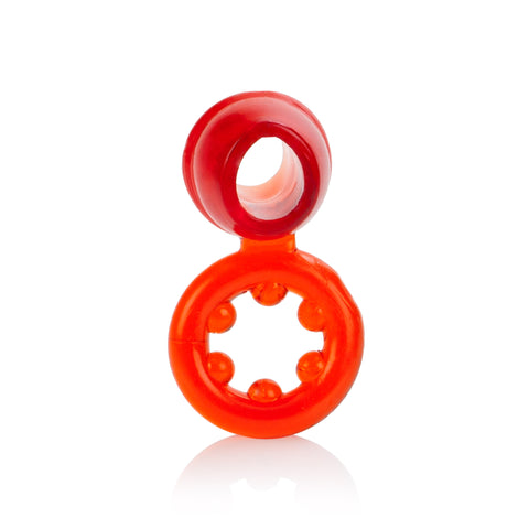Dual Support Magnum Red Cockring with Scrotum Stability Ring Cockrings