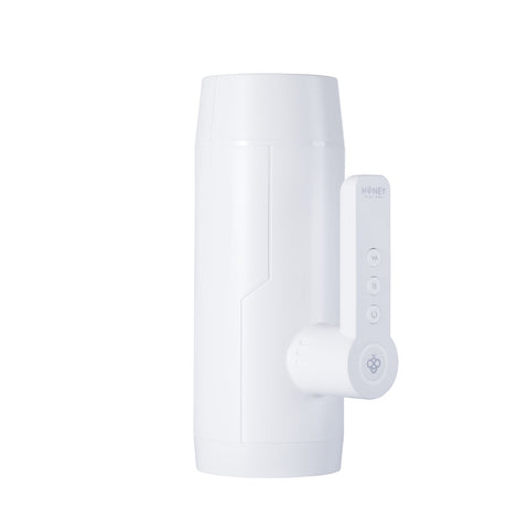 Blanche Automatic Male Masturbator with Vibration White Finish White Strokers - Auto