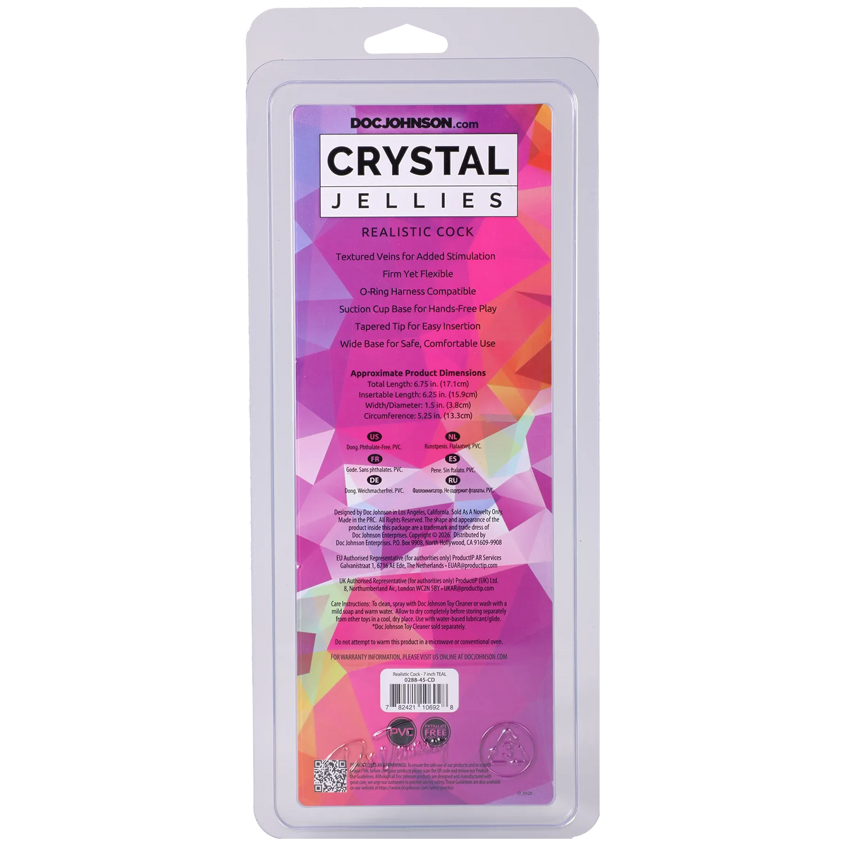Crystal Jellies 7 Inch Realistic Cock > Vibrators > Realistic Vibrators