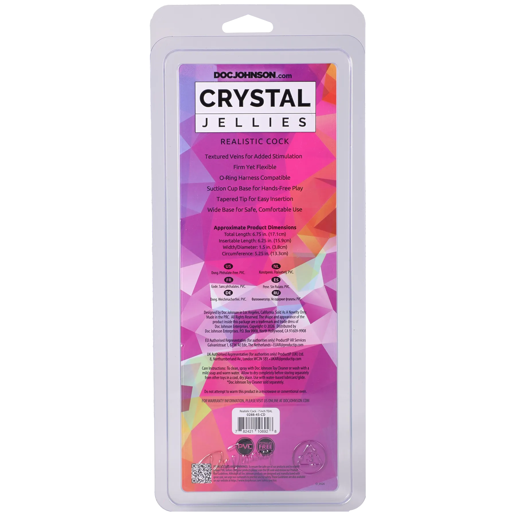 Crystal Jellies 7 Inch Realistic Cock > Vibrators > Realistic Vibrators