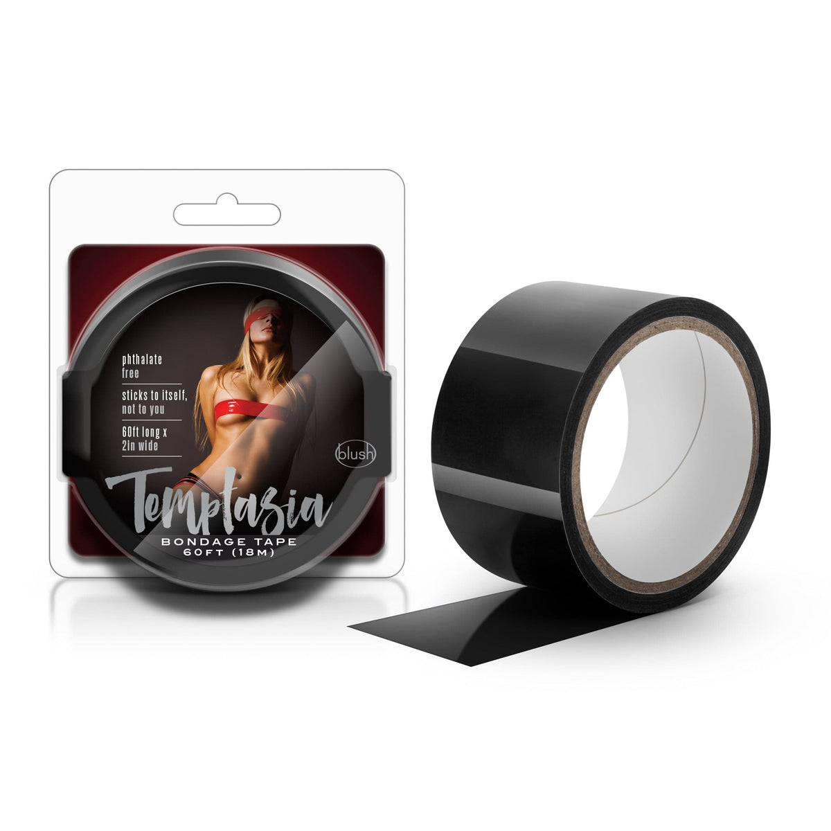 Temptasia Bondage Tape 18 Meter Black Flexible Restraint Tape Black > Bondage Gear > Restraints