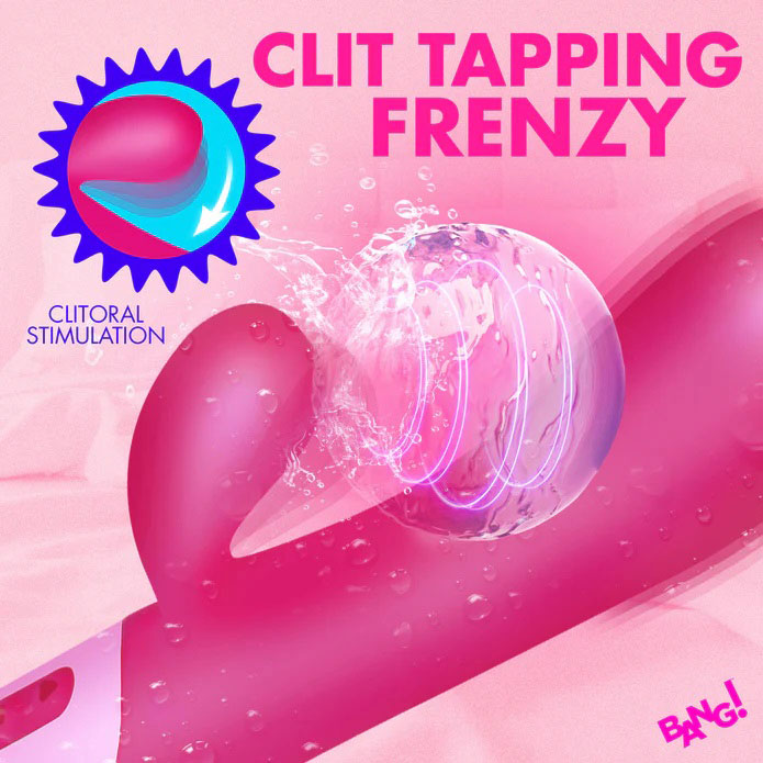 Clit Tapping Vibrating Rabbit Pink 8.4 Inch Flexible Silicone Rabbit Vibrator > Vibrators > Ladies > Rabbit